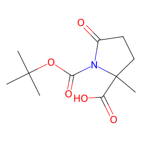 (2R)-1-tert-butoxycarbonyl-2-methyl-5-oxo-pyrrolidine-2-carboxylic acid Structure