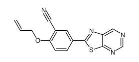 2-prop-2-enoxy-5-([1,3]thiazolo[5,4-d]pyrimidin-2-yl)benzonitrile结构式