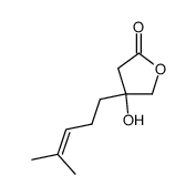 4-hydroxy-4-(4-methylpent-3-en-1-yl)dihydrofuran-2(3H)-one Structure