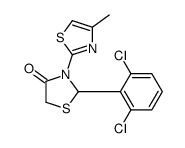 2-(2,6-dichlorophenyl)-3-(4-methyl-1,3-thiazol-2-yl)-1,3-thiazolidin-4-one Structure