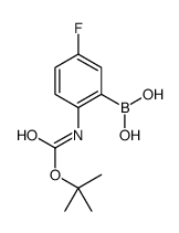 2-(tert-butoxycarbonylamino)-5-fluorophenylboronic acid structure