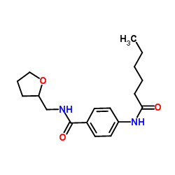 4-(Hexanoylamino)-N-(tetrahydro-2-furanylmethyl)benzamide结构式