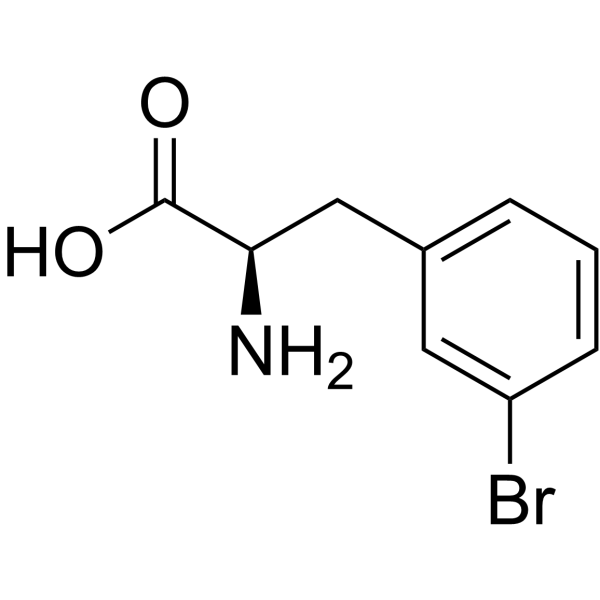 D-3-溴苯丙氨酸结构式