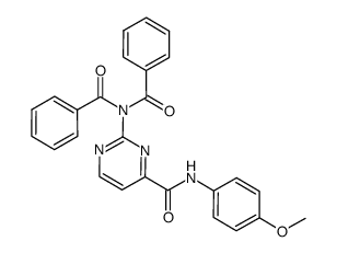 2-dibenzoylaminopyrimidine-4-carboxy-(4-methoxyphenyl)amide结构式