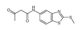 N-(2-methylsulfanyl-benzothiazol-5-yl)-acetoacetamide结构式