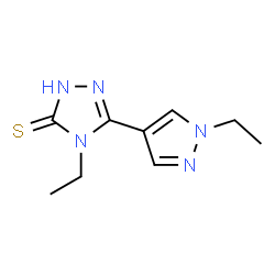 4-ETHYL-5-(1-ETHYL-1 H-PYRAZOL-4-YL)-4 H-[1,2,4]TRIAZOLE-3-THIOL Structure