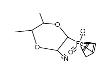 {(2R,3R,5R,6R)-3-cyano-5,6-dimethyl-1,4-dioxan-2-yl}dicarbonyl(η5-cyclopentadienyl)iron(II) Structure