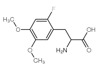 2-Amino-3-(2-fluoro-4,5-dihydroxyphenyl)propanoic acid structure