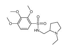 N-[(1-ethylpyrrolidin-2-yl)methyl]-2,3,4-trimethoxybenzenesulfonamide Structure