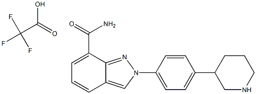 2-(4-(piperidin-3-yl)phenyl)-2H-indazole-7-carboxamide 2,2,2-trifluoroacetate Structure