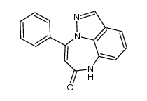 phenyl-4 dihydro-3,7 pyrazolo [1,5,4-ef]benzodiazepine-1,5 one-6 Structure