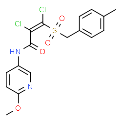 2,3-DICHLORO-N-(6-METHOXY-3-PYRIDINYL)-3-[(4-METHYLBENZYL)SULFONYL]ACRYLAMIDE structure