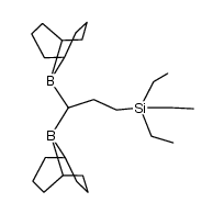 (3,3-bis(9-borabicyclo{3.3.1}non-9-yl)propyl)triethylsilane结构式