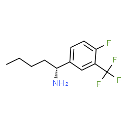 (1R)-1-[4-FLUORO-3-(TRIFLUOROMETHYL)PHENYL]PENTYLAMINE Structure