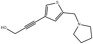 3-(5-(吡咯烷-1-基甲基)噻吩-3-基)丙-2-炔-1-醇结构式