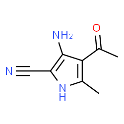 1H-Pyrrole-2-carbonitrile, 4-acetyl-3-amino-5-methyl- (9CI)结构式