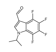 1-(propan-2-yl)-4,5,6,7-tetrafluoro-1H-indole-3-carboxaldehyde Structure