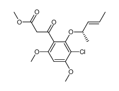 methyl (S,E)-3-(3-chloro-4,6-dimethoxy-2-(pent-3-en-2-yloxy)phenyl)-3-oxopropanoate Structure