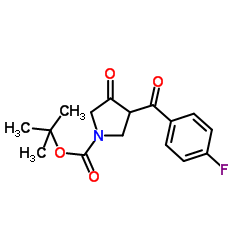 N-Boc-4-(4-Fluoro-benzoyl)-pyrrolidin-3-one结构式