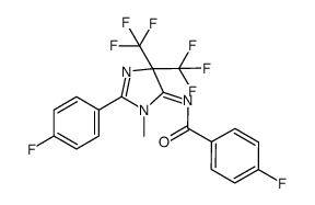 4-fluoro-N-(2-(4-fluorophenyl)-3-methyl-5,5-bis(trifluoromethyl)-3,5-dihydro-4H-imidazol-4-ylidene)benzamide Structure