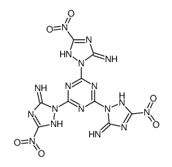 1H-1,2,4-Triazol-5-amine, 1,1',1''-(1,3,5-triazine-2,4,6-triyl)tris[3-nitro结构式