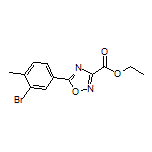 5-(3-溴-4-甲基苯基)-1,2,4-噁二唑-3-甲酸乙酯结构式