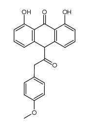 1,8-dihydroxy-10-[2-(4-methoxyphenyl)-1-oxoethyl]-9(10H)-anthracenone Structure