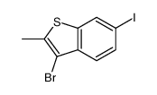 3-bromo-6-iodo-2-methyl-1-benzothiophene结构式