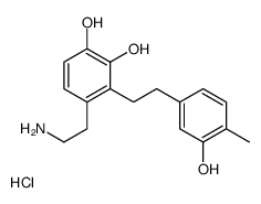 4-(2-aminoethyl)-3-[2-(3-hydroxy-4-methylphenyl)ethyl]benzene-1,2-diol,hydrochloride Structure