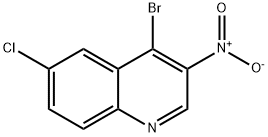 6-氯-3-硝基-4-溴喹啉结构式