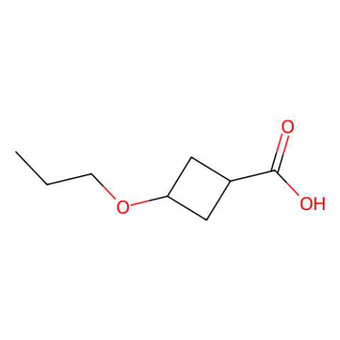 3-propoxycyclobutane-1-carboxylic acid结构式