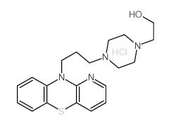 1-Piperazineethanol,4-[3-(10H-pyrido[3,2-b][1,4]benzothiazin-10-yl)propyl]-, hydrochloride (1:2) Structure