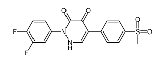 2-(3,4-difluorophenyl)-5-(4-methylsulfonylphenyl)-1H-pyridazine-3,4-dione Structure