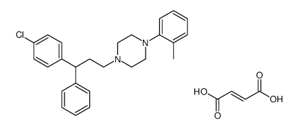 (Z)-but-2-enedioic acid,1-[3-(4-chlorophenyl)-3-phenylpropyl]-4-(2-methylphenyl)piperazine Structure