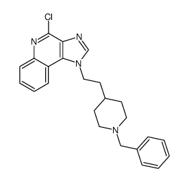 1-[2-(1-Benzyl-piperidin-4-yl)-ethyl]-4-chloro-1H-imidazo[4,5-c]quinoline结构式