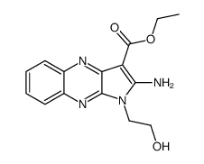 ETHYL 2-AMINO-1-(2-HYDROXYETHYL)-1H-PYRROLO[2,3-B]QUINOXALINE-3-CARBOXYLATE structure