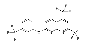 1,8-Naphthyridine,2,4-bis(trifluoromethyl)-7-[3-(trifluoromethyl)phenoxy]-(9CI)结构式