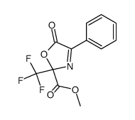 5-oxo-4-phenyl-2-trifluoromethyl-2,5-dihydro-oxazole-2-carboxylic acid methyl ester结构式