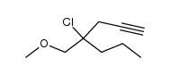 4-chloro-4-methoxymethyl-hept-1-yne Structure