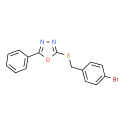 2-[(4-BROMOBENZYL)SULFANYL]-5-PHENYL-1,3,4-OXADIAZOLE structure