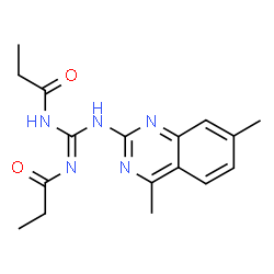 N-[(Z)-[(4,7-dimethylquinazolin-2-yl)amino](propanoylamino)methylidene]propanamide Structure