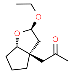 2-Propanone,1-[(2R,3aS,6aS)-2-ethoxyhexahydro-3aH-cyclopenta[b]furan-3a-yl]-,rel-(9CI) structure