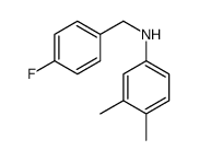 3,4-Dimethyl-N-(4-fluorobenzyl)aniline结构式