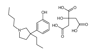 Phenol, 3-(1-butyl-3-propyl-3-pyrrolidinyl)-, citrate Structure