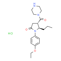 (4S,5R)-1-(4-ethoxyphenyl)-4-(piperazine-1-carbonyl)-5-propyl-pyrrolid in-2-one hydrochloride structure