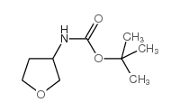 (四氢呋喃-3-基)氨基甲酸叔丁酯结构式