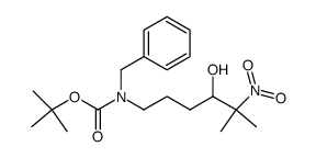 6-[N-benzyl-N-(tert-butyloxycarbonyl)]amino-3-hydroxy-2-methyl-2-nitrohexane Structure