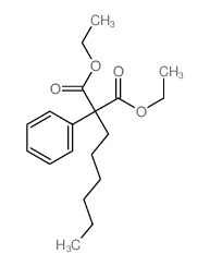 diethyl 2-hexyl-2-phenyl-propanedioate structure