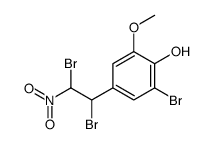 2-bromo-4-(1,2-dibromo-2-nitroethyl)-6-methoxyphenol结构式