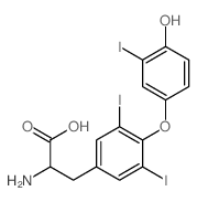 D-Tyrosine,O-(4-hydroxy-3-iodophenyl)-3,5-diiodo- Structure